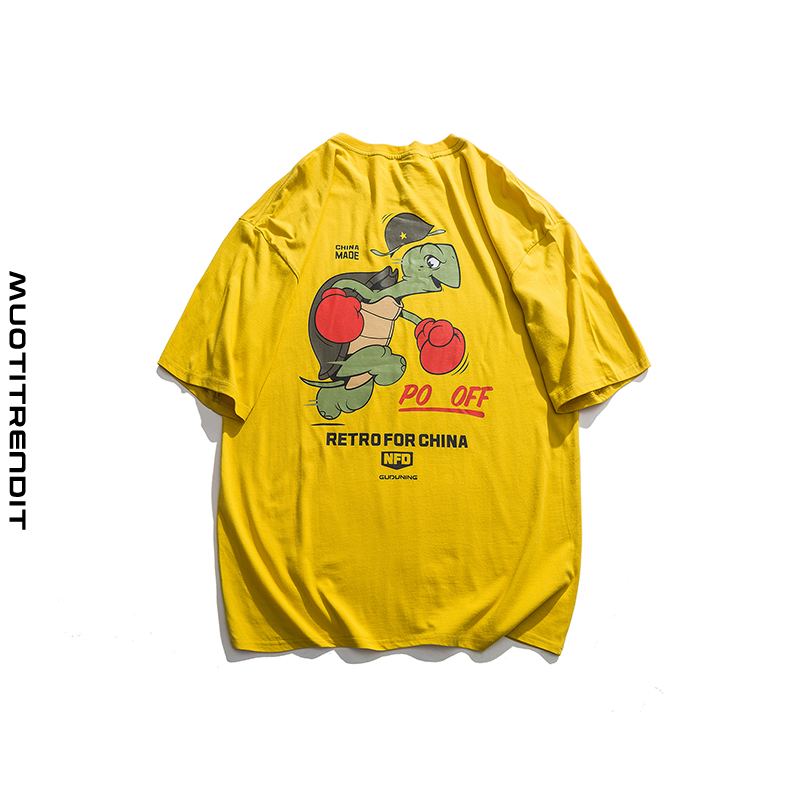 alkuperäinen kesän hauska t-paita uros keltainen