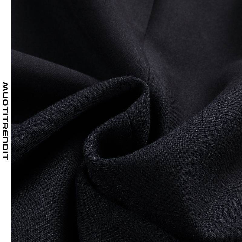 chic miesten puku takki syksy talvi ohut puhdas väri ylellinen muodollinen takki musta