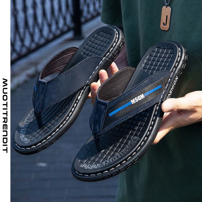 flip-flops miesten kesän vapaa-ajan rantakengät pehmeä pohja puettavat ulkona musta