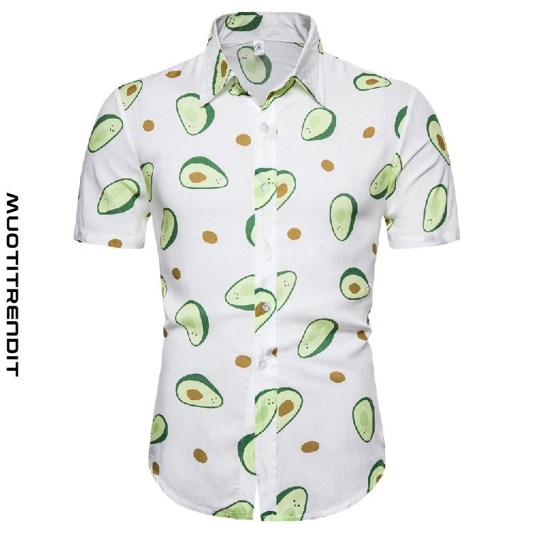 henkilökohtainen miesten paita silkki puuvilla lyhythihainen vihreä