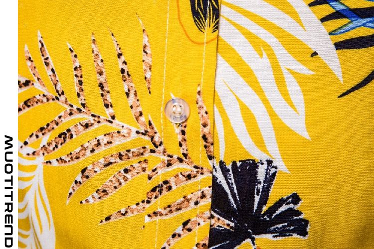 kesä miesten paita puuvillainen lyhythihainen ulkouima rantamatka keltainen