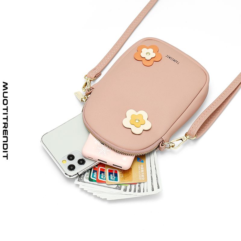 lompakko matkapuhelinlaukku naisten muoti lähetyslaukun vaihto pakkaus laittaa matkapuhelimen laukku vaaleanpunaiseksi