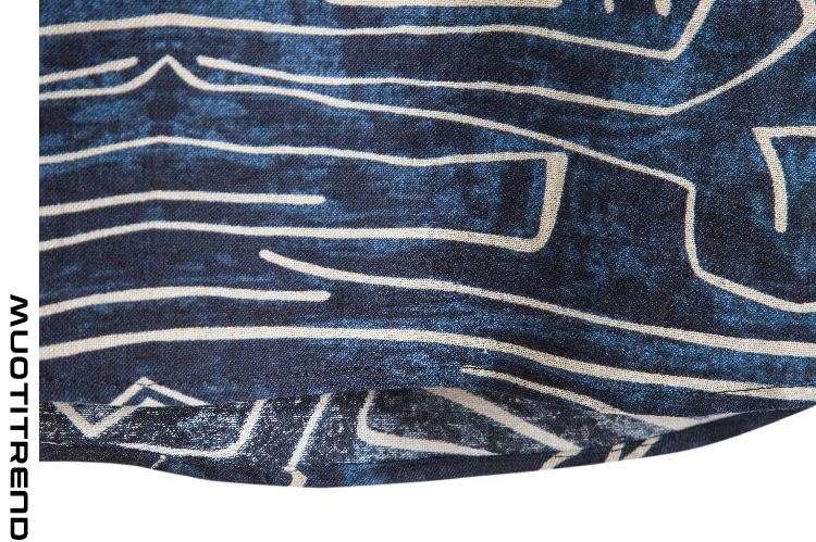 miesten kauluspaidasta valmistettu kaulus painettu lyhythihainen muoti tummansininen