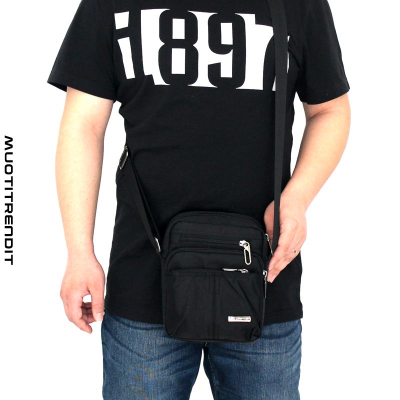 miesten olkalaukku oxford cloth messenger bag canvas classic black