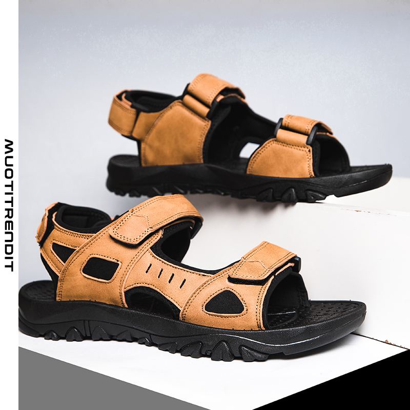 miesten sandaalit velcro sports trend casual -ranta-kengät keltainen