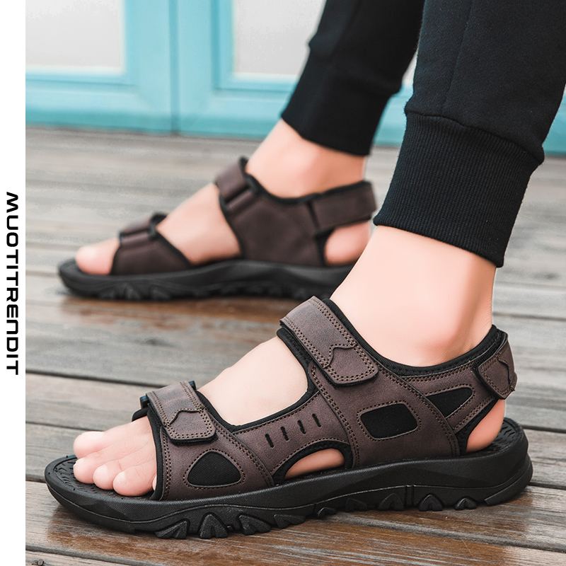 miesten sandaalit velcro sports trend casual -ranta-kengät keltainen