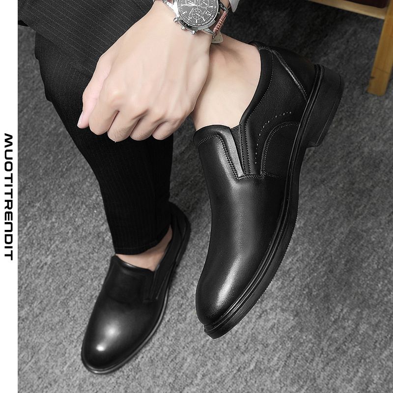 miesten tyylikkäät loafers-kengät rento ja mukava musta