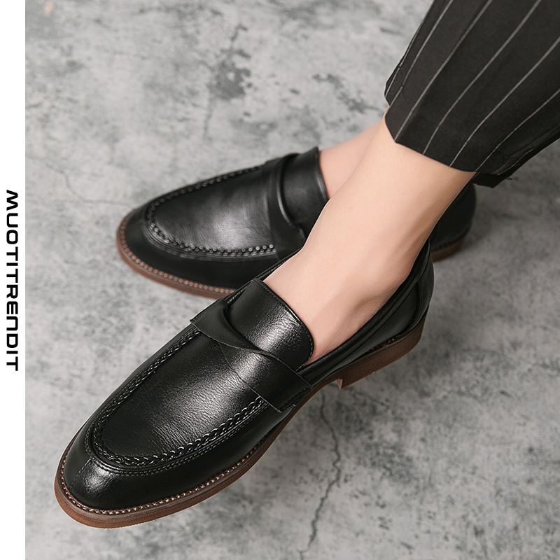 miesten vapaa-ajan kenkäkenkä retro business casual musta