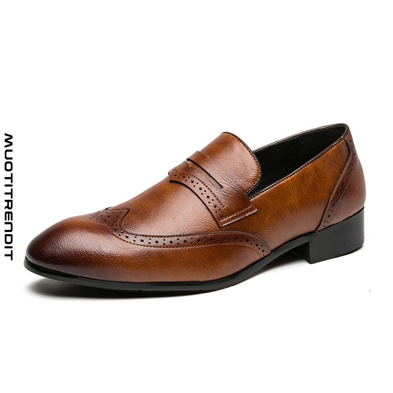 mukavat miesten brock-kengänliivit rento ruskea veistetty kenkä