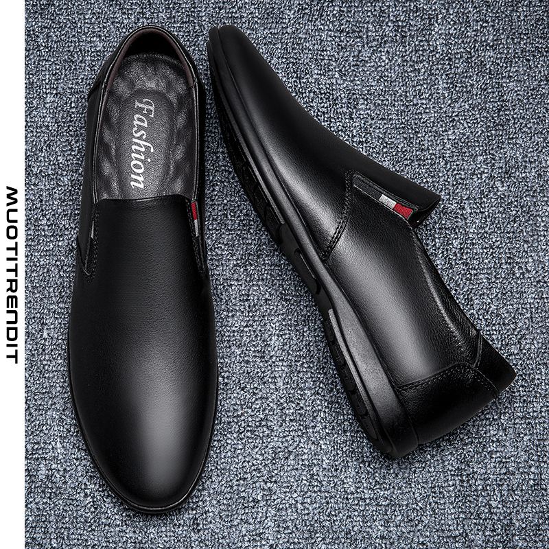 muodikas miesten kenkänahka rento mukava musta