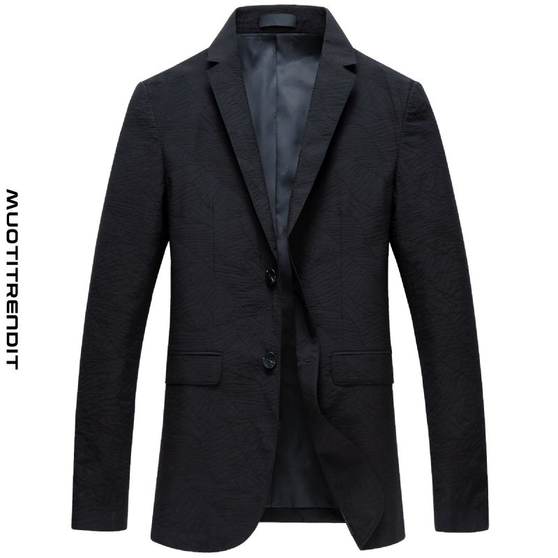 muodikas miesten puku takki trendikäs korkealaatuinen takki musta