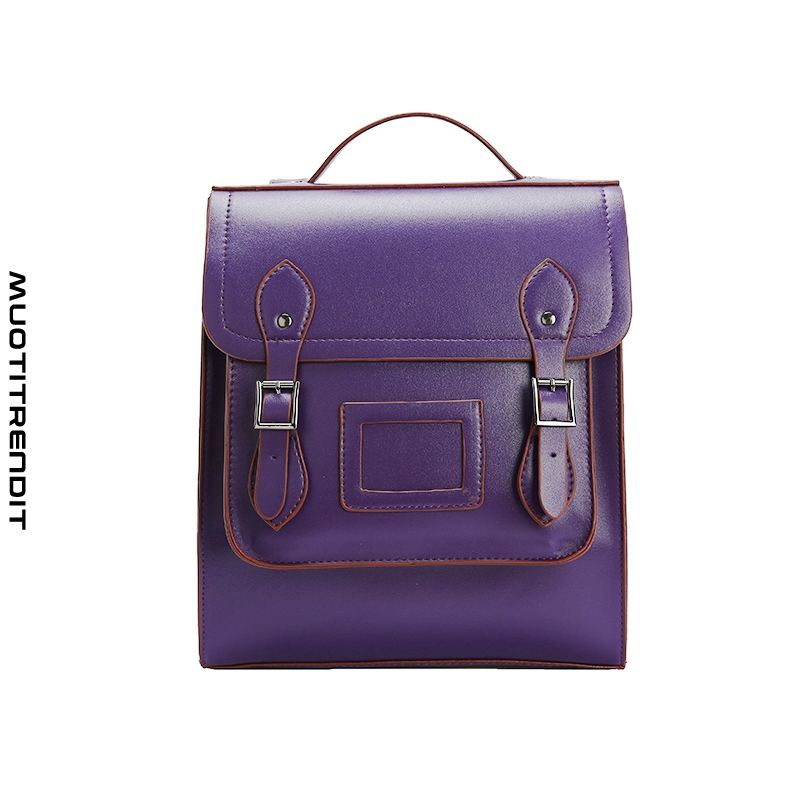 muodikas naisten reppu villi rento naisten laukku persoonallisuuden trendi kaksinkertainen solki violetti