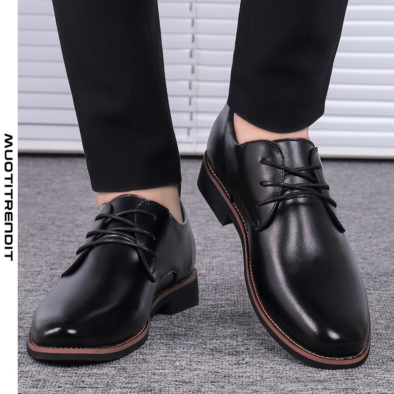 muodikkaat miesten derby-kengät chukka pointed toe business casual groom black
