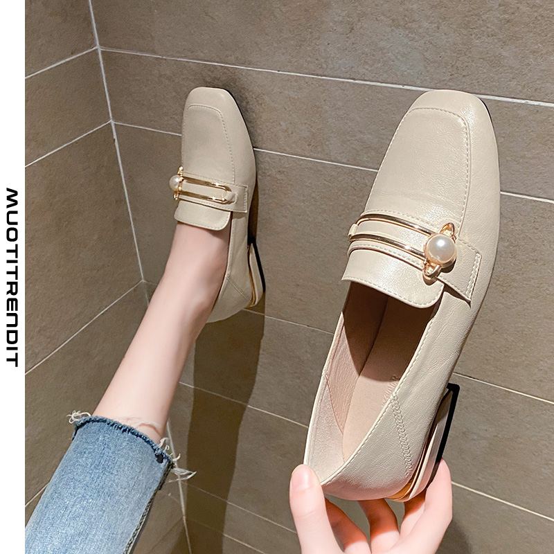 naisten korkokengät helmikangas metallia beige