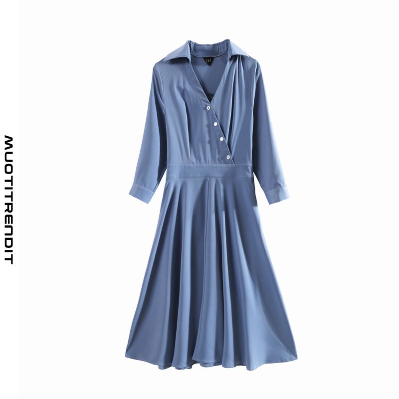 paita kaulus naisten mekko kaupunkisuunnittelu persoonallisuus sininen