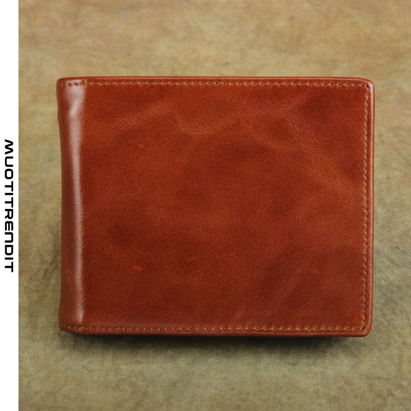 retro miesten monitoiminen nahkainen lompakko lyhyt lompakko ruskea