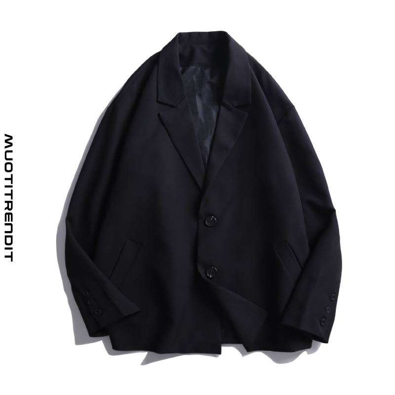 retro puku takki uros rento rento yksinkertainen musta