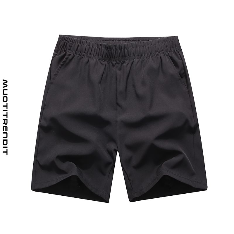 summer fashion shorts zipper beach housut musta