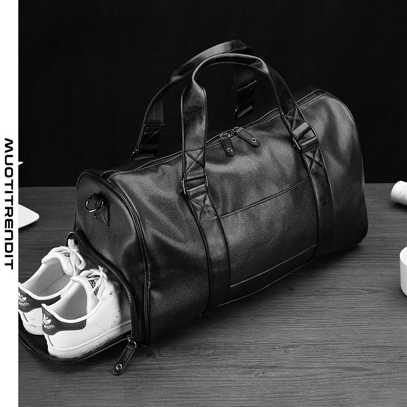 suurikapasiteettinen ulkokäyttöinen miesten käsilaukusta riippumaton kenkälaukku musta