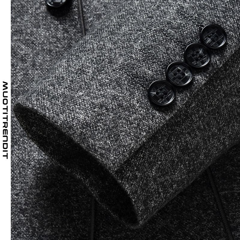 syksyinen ja talvinen miesten puku takki jossa yksi painike tyylikäs klassinen harmaa