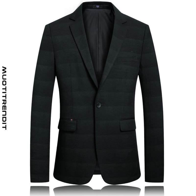 syksyn kevätruudullinen miesten puku takki ohut muoti häätakki musta
