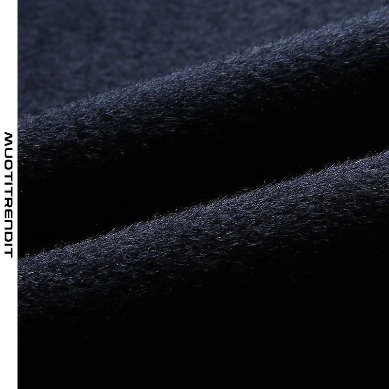 talvi miesten villainen takki korkealaatuinen ammattikäyttöön tarkoitettu pitkä takki musta